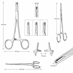 Pinces chirurgicales manuelles DETAIN IMPEX en acier inoxydable pour piercing corporel, certifiées CE Classe II, modèle DI-SS-R-21 - Product Image 2