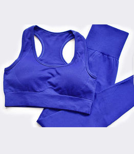 Women Yoga Gym Fitness Sets 2 Piece Yoga Wear Sportswear Workout Yoga Tops Short <b>Leggings</b> Set Yoga Sets Customized LOGO - Product Image 2