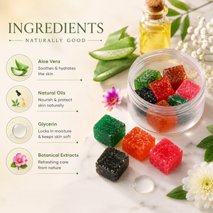 Tabletas de Jabón Herbal Orgánico: Mini Barras Cúbicas Coloridas para Viajes y Uso Diario, Cuidado de la Piel Ecológico (Paquete de 10) Calidad de Exportación OEM - Product Image 5