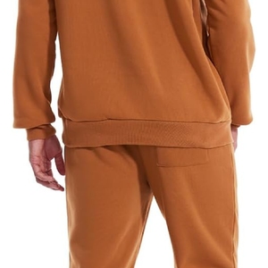 High Quality Sweatpants and Hoodie Set Men Custom Heavyweight Cotton Pullover Hoodie <b>tracksuit</b> for man - Product Image 3