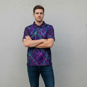 Polo de Golf de Alta Calidad y a la Moda, 100% Poliéster Sublimado, Manga Corta, Cuello Camisero, Transpirable - Product Image 2