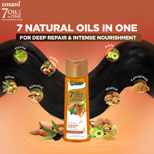 Aceite Capilar de Almendras Emami 7 Aceites en Uno - 200ml |   Mezcla Herbal 100% Natural Enriquecida |   Fórmula para el Control de Daños |   Sin Petrolato - Product Image 2