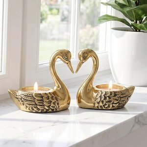 Candelabros de Metal con Forma de Cisne, Dorados, para Velas Cónicas, Centro de Mesa para Bodas y Hogar - Product Image 6