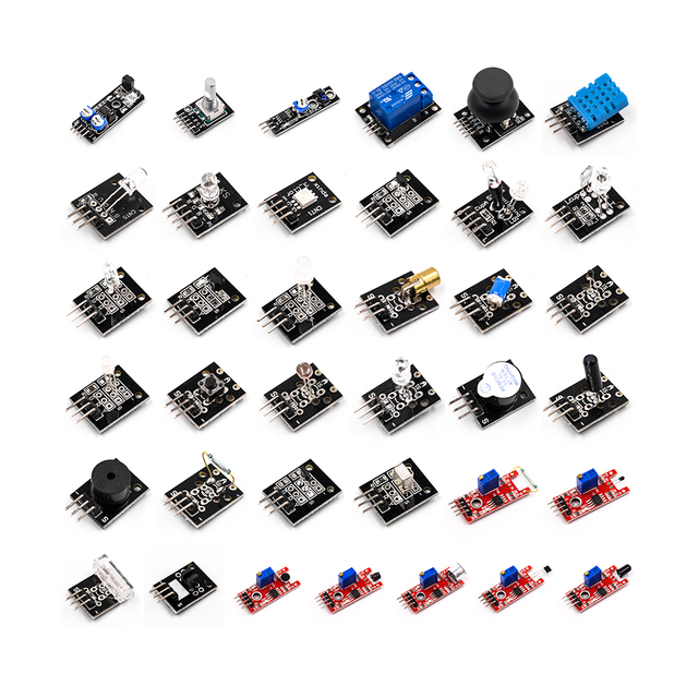 37Pcs Sensor Module Kit Programming Education Various Sensors Module Learning with Sensor Module Starter Kit