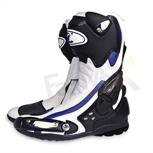 Waterproof Lightweight Genuine Leather Lining Motorcycle <b>Boots</b> with Zip Closure Unisex Biker Footwear for Winter Touring - Product Image 5