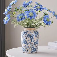 Ensemble de vases en céramique blanche à motifs floraux, faits à la main, style shabby chic, décoration de table, centre de table pour mariage
