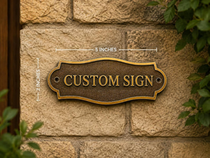 Brass <b>Name</b> <b>Plate</b> Antique Look Design Custom Size or Signs Good Finishing <b>Plate</b> Original Solid Brass - Product Image 2