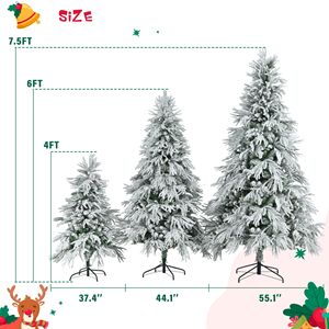 Albero di Natale Artificiale Pre-Illuminato Effetto Neve (Spruce) con Luci Calde Gialle e Colorate, Set da 120 cm, 180 cm, 230 cm, con 800 Luci e Rami Pieghevoli - Product Image 4