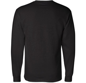 Camiseta extragrande de manga larga de algodón 100% Premium para hombre, ligera con impresión de logotipo personalizado, camiseta de buena calidad - Product Image 2