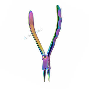 Pince à bec rond CHROMA en acier inoxydable de haute qualité, outil de précision pour la fabrication de bijoux avec revêtement en titane arc-en-ciel OEM - Product Image 4