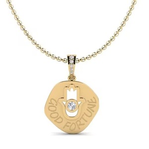 Colgante de letra chapado en plata y moissanita al por mayor, dije blanco de cristal, estilo hip hop, joyería unisex - Product Image 1