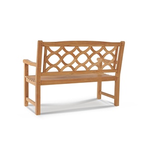 Banco de Jardín Moderno de Madera de Teca con Estructura de Madera Resistente para Parques, Hoteles, Villas, Asientos Exteriores Confortables - Product Image 6