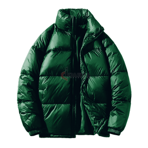 Blouson matelassé pour homme, grande taille, épais, chaud, respirant, col montant, logo personnalisé sur le devant - Product Image 1