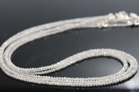 Perles facettées en diamant blanc AAA, forme rondelle, 1,8-2,2 mm, 16 pouces, pierre naturelle pour la fabrication de bijoux, prix de gros