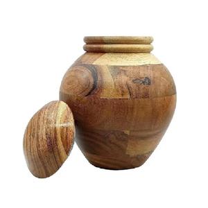 Wooden Cremation <b>Urn</b> Memorial Tribute Holder Customizable Eco Friendly Decorative Keepsake Jar - Product Image 5