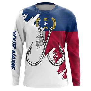 Chemise de pêche avec drapeau canadien pour hommes, manches longues, UPF 50, anti-UV, polyester imprimé, vêtements d'extérieur - Product Image 4