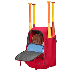 Mochila de béisbol de calidad profesional con almacenamiento para bate y compartimento para zapatos, diseño de tela resistente para jugadores y equipos serios. - Product Image 4