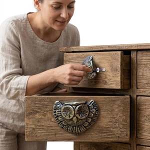 Owl Shape Zinc Alloy Cabinet Knob <b>Rustic</b> Design for Dresser Drawer Handle Easy Installation - Product Image 4