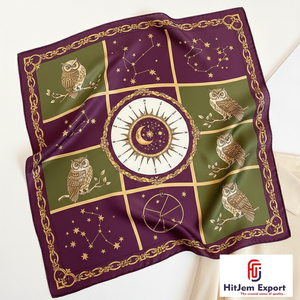 Collection en gros de foulards personnalisés raffinés, imprimés, à la mode, foulards de tête, hijabs, châles et foulards carrés doux au toucher soyeux - Product Image 1