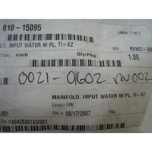 AMAT 0021-01602 ท่อร่วม (Manifold) สำหรับน้ำเข้า NI PL, TI - XZ - อุปกรณ์และอะไหล่เซมิคอนดักเตอร์ระดับโลกที่เชื่อถือได้ - Product Image 6