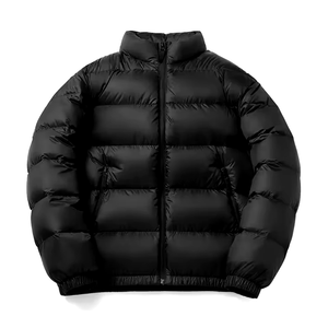 Men's <b>Bubble</b> Jacket Premium Padded Winter <b>Coat</b> with Rounded Quilting Lightweight Insulation Full Zip Closure and Modern Casual - Product Image 1