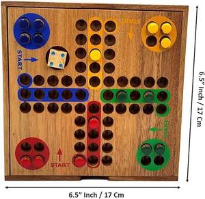 Jeux de Ludo en bois pour enfants et adultes / Jeu de Ludo en bois d'intérieur pour le sport et les loisirs, en promotion - Product Image 3