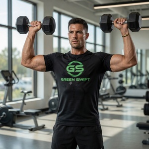 Diseña Tu Propio Logotipo, Sublimado, Ecológico, Antiarrugas, para Hombre, Spandex/Algodón, Secado Rápido, Transpirable, para Gimnasio - Product Image 3
