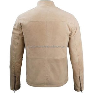 เสื้อแจ็คเก็ตกันลม Silo Sports OEM พรีเมียมสำหรับผู้ชาย รุ่นลำลองฤดูหนาว สีเบจอ่อน ผ้าฟลีซ ผสมขนสัตว์/โพลีเอสเตอร์ แห้งเร็ว ระบายอากาศได้ดี สั่งตัดได้ - Product Image 2