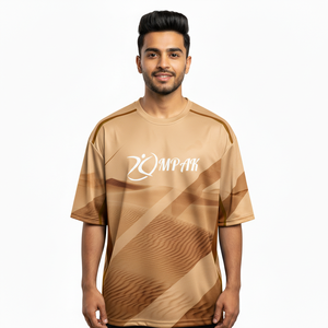 Trendy Oversized Sublimation T-Shirt for <b>Men</b> Street Style Casual Regular Fit Breathable Eco-Friendly Polyester/Cotton Fashion - Product Image 1