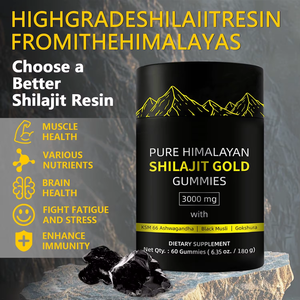 Gomitas de Shilajit Puro del Himalaya, Suministro al por Mayor OEM, Suplemento para Aumentar la Energía, la Potencia y el Rendimiento - Product Image 4