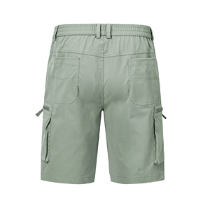 Shorts cargo multi-poches pour homme, taille plus, design personnalisé, coupe ajustée, couleur unie, élégants. - Product Image 4