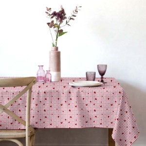 Valentine Decoration Cotton Printed <b>Table</b> <b>cloths</b> Rectangle Beautiful Custom DesignTable Cover for Events - Product Image 1