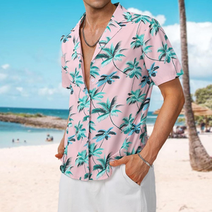 Chemises de plage légères et de haute qualité à double boutonnage, en tissu tricoté respirant, style estival décontracté - Product Image 6