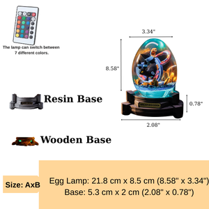 Lámpara de resina personalizada, lámpara de resina, luz nocturna personalizada, lámpara de epoxi de Pokémon, lámpara art déco, regalo personalizado, regalo hecho a mano - Product Image 4