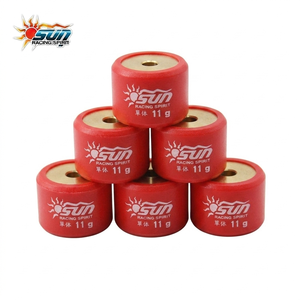ลูกกลิ้ง CVT SUN RACING ขนาด 15x12 มม. 7G/ 8G/ 9G/ 10G/ 11G/ 12G สำหรับ MIO 100 ผลิตในไต้หวัน แกนทองเหลือง ชุดลูกกลิ้งวาเรียเตอร์ 6 ชิ้น - Product Image 5