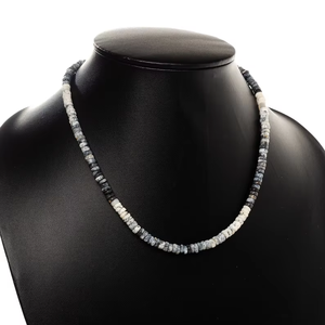 Natural Dendrite <b>Opal</b> Heishi Tyre Beaded <b>Necklace</b> Handmade Gemstone Jewelry Dendrite <b>Opal</b> Wholesale Bulk Fashion Choker For Her - Product Image 5