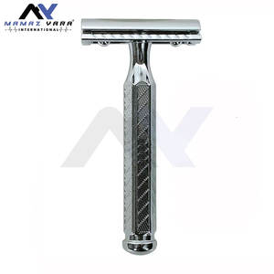 Maquinilla de Afeitar de Seguridad de Doble Filo, Cromada, de Acero Inoxidable, para Hombres y Mujeres, Marca Privada, para Afeitado en Húmedo - Product Image 2