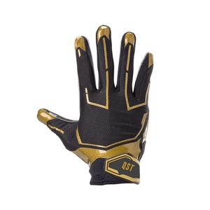 New Arrival Custom Design Leather <b>Grip</b> Full Finger Football Receiver <b>Gloves</b> Customized Logo Adults Outdoor American Football QST - Product Image 3