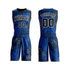 Custom Sublimated Basketball Uniform Set Moisture Wicking 100% Polyester Unisex <b>Athletic</b> Apparel Sleeveless V-neck Elastic Waist - Product Image 3