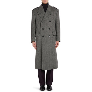 Blazer homme gris en mélange de laine de haute qualité, coupe ajustée, couleur unie, décontracté, respirant, coupe-vent, veste écologique - Product Image 4