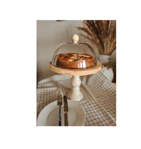 Élégante plateforme ronde en bois pour gâteaux, idéale pour les centres de table de réception de mariage et la décoration de la salle à manger à la maison - Product Image 5