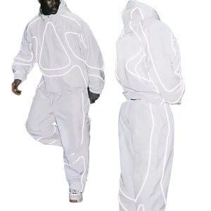 Custom Training Jogging Windbreaker Jacket and Sweatpants Zip-<b>Up</b> Hooded Casual 100% Polyester Tracksuits with Custom Logo - Product Image 4