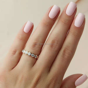 Anillo de Compromiso con Diamante Natural de Corte Cojín, Chapado en Oro de 18K con Rodio, Certificado por GIA, para Suministro de Joyería al por Mayor - Product Image 3