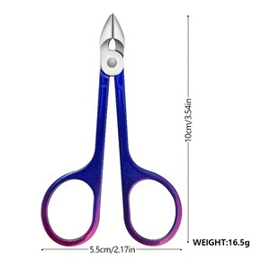 Tijeras Profesionales para Uñas, Curvas, de Acero Inoxidable, para Recortar Cutículas, Manicura, Pedicura, Cortauñas - Product Image 2