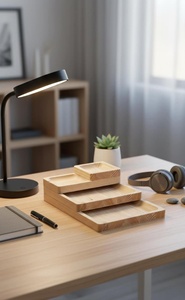 Excellent Quality Natural Wood Serving Tray for <b>Breakfast</b> <b>in</b> <b>Bed</b> Kitchen <b>Table</b> or Living Room Available At Factory - Product Image 3