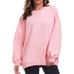 Latest Design HI-GLOW <b>Women's</b> 100% Cotton Waterproof Loose Fit Long Sleeve Pullover Sweatshirt OEM Services Custom - Product Image 3
