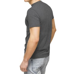 T-shirt à manches courtes col rond pour homme en coton uni disponible en grandes tailles - Product Image 4