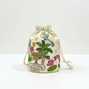 Premium Quality <b>Ivory</b> Garden Banarasi Potli Bag Bag Available for Affordable Price from India - Product Image 1