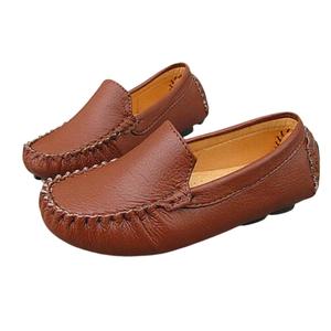 Chaussures confortables pour enfants garçons, unisexes, bout rond, en cuir véritable, fabricant en gros - Product Image 1