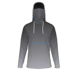 เสื้อฮู้ดขนแกะหนานุ่ม T6X ลายเส้นสีน้ำเงิน พร้อมหน้ากาก - Product Image 1